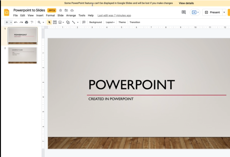 Powerpoint to Slides