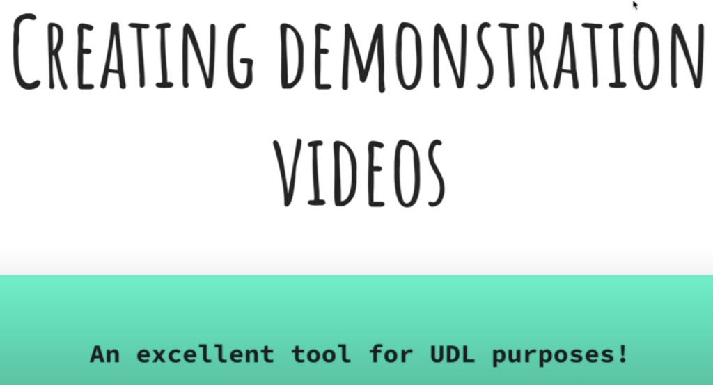 Creating Video Demonstrations for Students