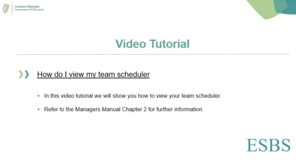 MSS How to view my team scheduler
