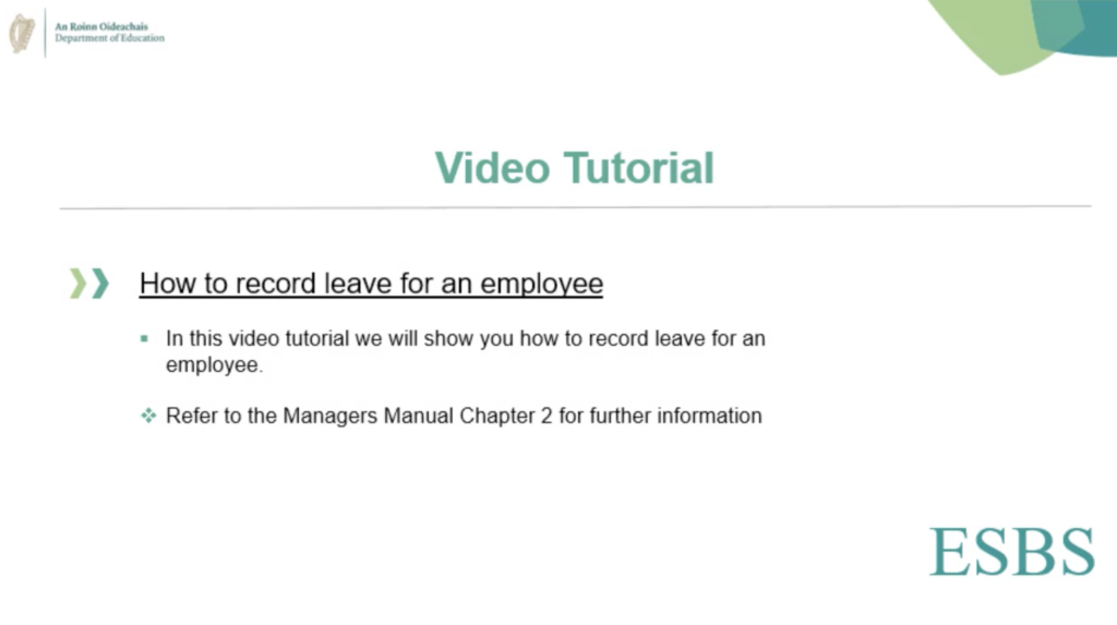 MSS How to record leave for an employee