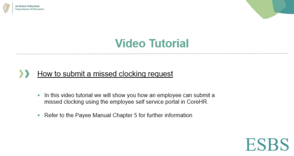 How do I submit a missed clocking